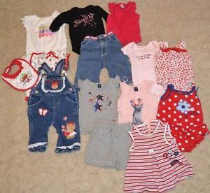 14 PC Lot Spring Summer Clothes Outfits Baby Girls Size 3 6 6 Month Gap