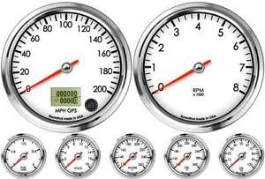 Speedhut 7 Gauge Set GPS Speedometer Gauge 200MPH Tachometer Gauge 8K RPM