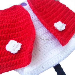 3pcs Newborn Baby Infant Cute Set Minnie Mouse Outfit Crochet Knit Costume Photo
