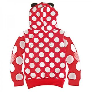 Polka Dots Girls Hooded Top Kids Minnie Mouse Bow T Shirt Costume 12M 5 Xmas