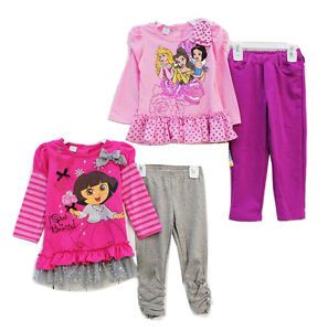 Girls Baby Clothing Top Dress Pants Legging Outfit 1 4Y Toddler Set Long Sleeve