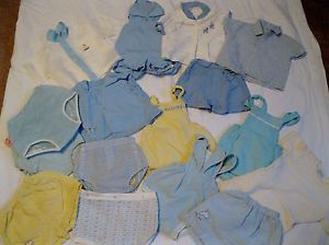 1950s 60s Vtg Lot Boys Baby Toddler Clothes 6 MO 3T Rubber Pants Sets Shorts