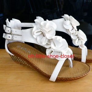 Baby Toddler White Pageant Crowning Dress Sandal Shoes Girl Size 9 10 11 12