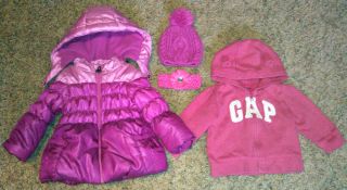 Baby Girl Clothes 6 12 Months Lot of 4 Coat Jacket Hat Headband