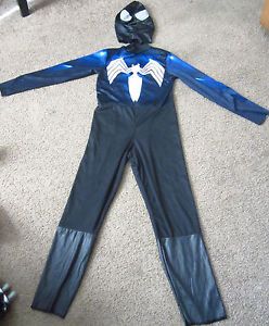 Spiderman 3 Venom Black Blue White Suit Mask Halloween Costume Child Size 7 8