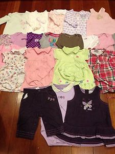 Lot 25 PC Baby Girl 6 Months Clothes Sleepers Dresses Carters Ralph Lauren 6M MO