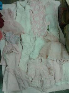 Vintage 1950s Pink Baby to Toddler Clothes Dresses Chenille Robe Rompers