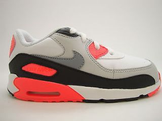 408110 137 Toddlers Little Kids Nike Air Max 90 White Clay Grey Infrared Black