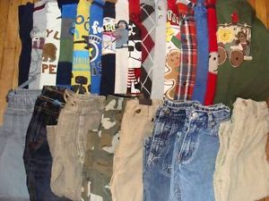 Huge Used Kids Toddler Baby Boys 3T 4T Fall Winter Clothes Outfits Jeans Lot
