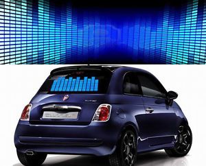 Sound Music Activated Car Sticker DC 12V Equalizer Glow Flash Light El Panel LED