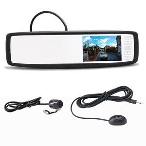 Auto Car Bluetooth 4 3" Reverse Mirror Monitor Backup Camera Rearview Cam Kits