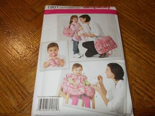 Simplicity Pattern 1901 Baby Accessories Diaper Bags Pacifier Cover Bibs Etc