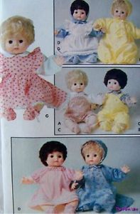 Vtg Doll Clothes Pattern 15 16" DY Dee Baby Tiny Tears