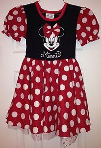Disney World Store Minnie Mouse Halloween Costume Dress Size Small 5T 6T