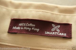  Men's Tan Beige Dress Shirt Button Down Collar Cotton M 15 5 35 164