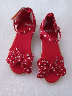 Gymboree Polka Dot Ladybug Espadrilles Sandals Shoes Sz 10 2 3 4 5 6 7 8 9