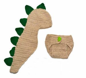 2pcs Girl Boy Newborn Baby Top Pants Crochet Knit Photo Prop Outfit Sea Horse