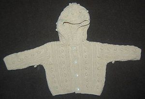 Janie and Jack Layette Tan Brown Hooded Cardigan Sweater Baby Girls 0 3 Months