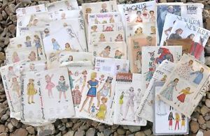 39 Vintage Patterns Doll Clothes Baby Young Girl Ladies Late 1940"s 1950s Plus