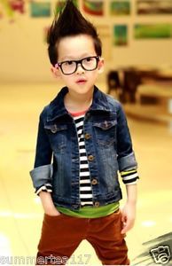 Korean Style Kids Toddler Fashion Denim Jacket Cowboy Hip Style 245