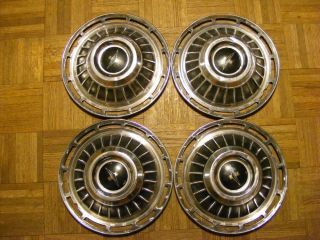 13" 1962 Chevrolet Corvair Monza Wheelcovers Hubcaps Very Nice