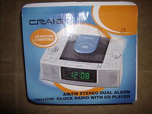 Craig CR41470B Dual Alarm Clock Radio with CD Player