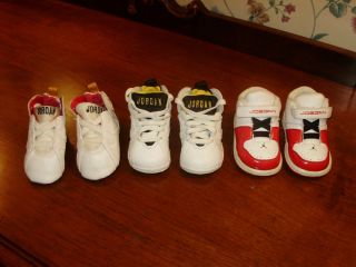 Lot 3 Pair Nike Jordan Baby Shoes Sz 3c 2c 4c 305076 104 304772 172 351028 109