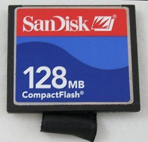 SanDisk 128MB Compact Flash Memory Card w Pull Strap
