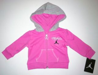 Jordan Girl's Baby 5 Pcs Set Romper Jacket Pants Bib Hat All Sizes MSRP$75