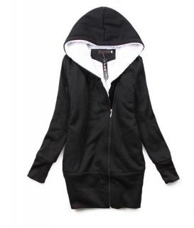 Women Double Zippers Long Hoodie Sweatshirt Sweater Jacket Coat Options U Pick