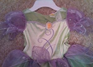 Disney Simple Tinker Bell Child Costume Size 4 6X Green and Purple