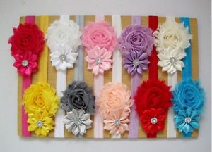 10pcs Kids Girl Baby Toddler Infant Flower Headband Hair Bow Band Accessories