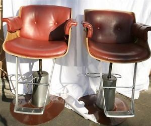 Belvedere 30 Barber Salon Chair Mid Century Modern British Tan Hydraulic Base