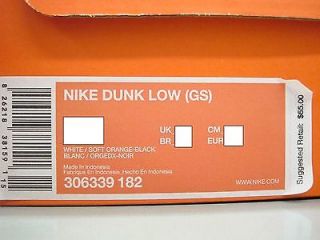 Nike Dunk Low GS 'Halloween' White/Soft Orange-Black 306339-182