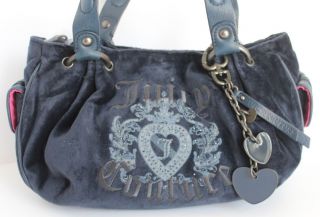 Juicy Couture New Regal Baby Fluffy Velour Tote Bag Retail $178 YHRU2591