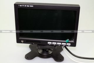 7 inch Color LCD Car Headrest Stand Alone Monitor Dual Video Input Portable TV