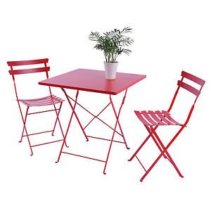 Outsunny 3 PC Outdoor Patio Furniture Bistro Dining Set Iron Table Chairs BBQ