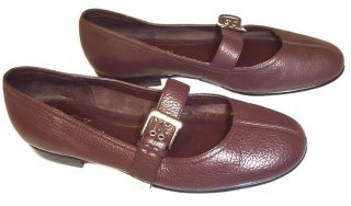 Womens Chinese Laundry Brown Baby Mary Jane Flats Buckle Straps Shoes Size 8