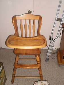 Vintage Wooden Classic High Chair Great Condition"