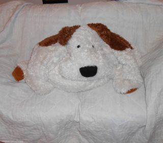 Huge Jellycat Brown White Truffle Dog Bean Bag Pillow Plush Chair 58" by 36"