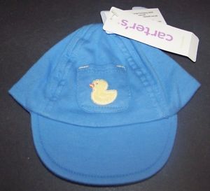 Yellow Duck Baby Hat Carters 0 3 MO Infant Boy Newborn Baseball Cap Blue Months
