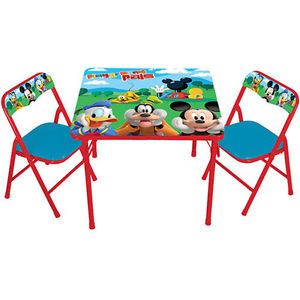 Disney Mickey Mouse Clubhouse Donald Goofy Table Chair Set Child Preschool Kids
