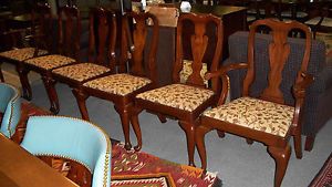Solid Cherry MT Vernon Dining Chairs No 110 by Henkel Harris Virginia Galleries