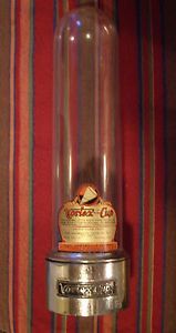 Vortex Dixie Cup Dispenser Glass Tube w Bracket Made in Chicago Ill