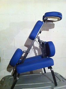 4" Portable Massage Chair Tattoo Spa Blue with Carry Case Disp Covers