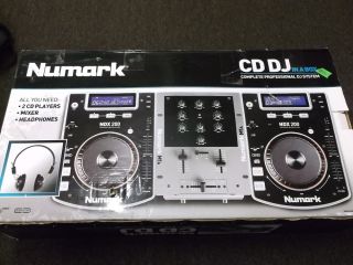 Numark CD DJ in A Box Complete DJ System w 2 NDX200 CD Players and M1A Mixer