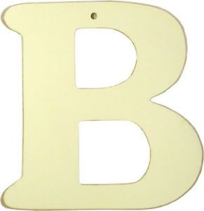 Hand Painted Wood Letter by Smile for The Birdie Brand New Letter B