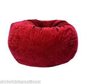WF Ultra Soft Bean Bag Lounge Seating Chair Large Deep Red