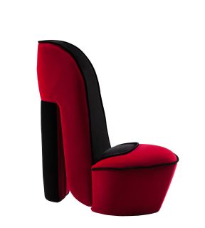 Kings Brand Childrens Kids Red Fabric High Heel Accent Shoe Chair New