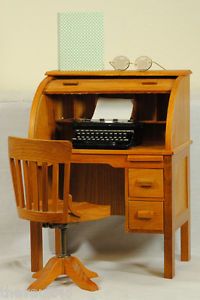 American Girl Roll Top Desk Chair Typewriter Kit Kittredge Hard Times News